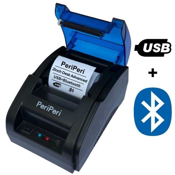 PeriPeri 2Inch Desk Advanced Direct Thermal Receipt Printer for Print Receipts & Bills, Compatible with Android, IOS, Windows (No Battery) (Bit Torn )