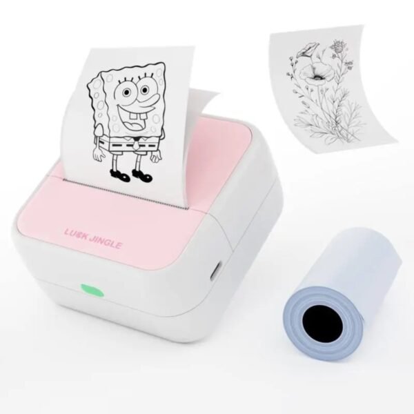 PeriPeri Cute Mini Thermal Printer Gift Box, Inkless Portable Bluetooth Pocket Printer (Bit Torn Packaging)